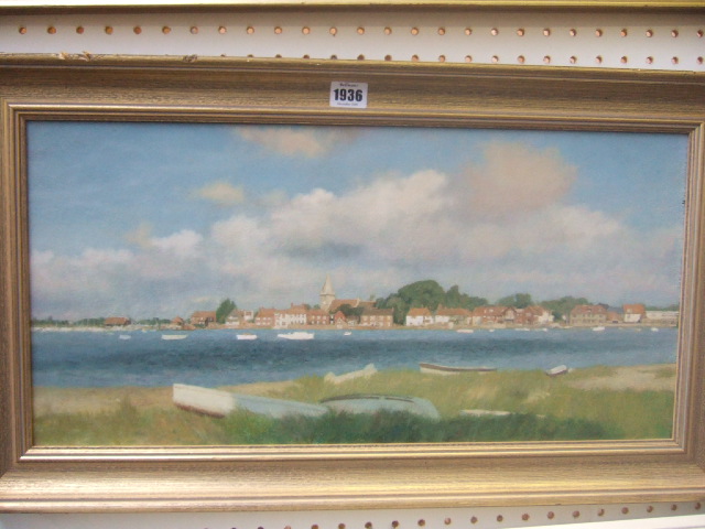 Appraisal: Oliver Ommanney contemporary Bosham Harbour oil on board cm x