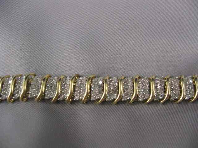 Appraisal: Diamond Bracelet diamonds totaling carats in k yellow gold ''