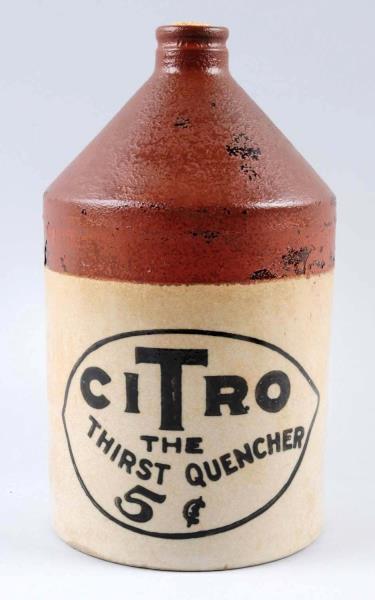 Appraisal: Citro The Thirst Quencher Jug This painted glass jug has