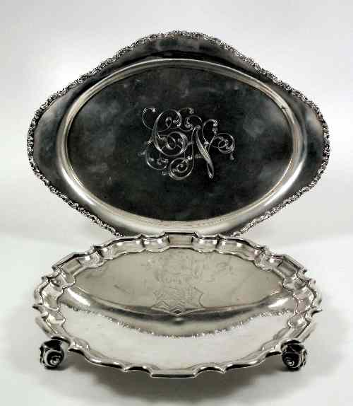 Appraisal: A George V silver circular salver with shaped piecrust rim