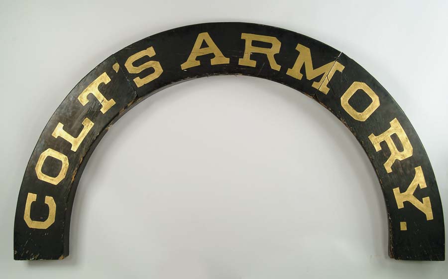 Appraisal: RARE AND UNUSUAL COLT ARMORY SIGN This is the authentic