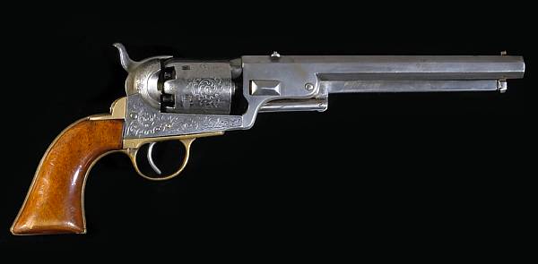 Appraisal: A Belgian Colt brevete Model Navy percussion revolver Serial no