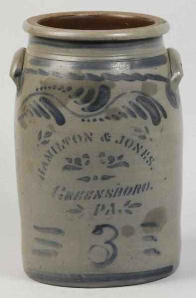 Appraisal: Stoneware Gallon Hamilton Jones Handled Piece Description Marked Hamilton Jones