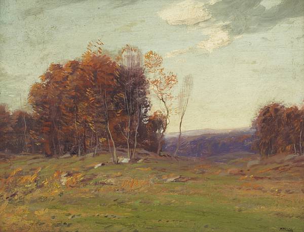 Appraisal: George Matthew Bruestle American - November Afternoon signed 'Bruestle' lower