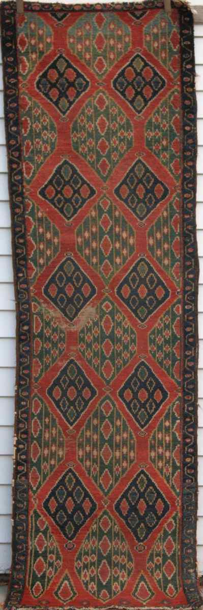 Appraisal: ORIENTAL RUG TRIBAL ' x ' '' Five rows of