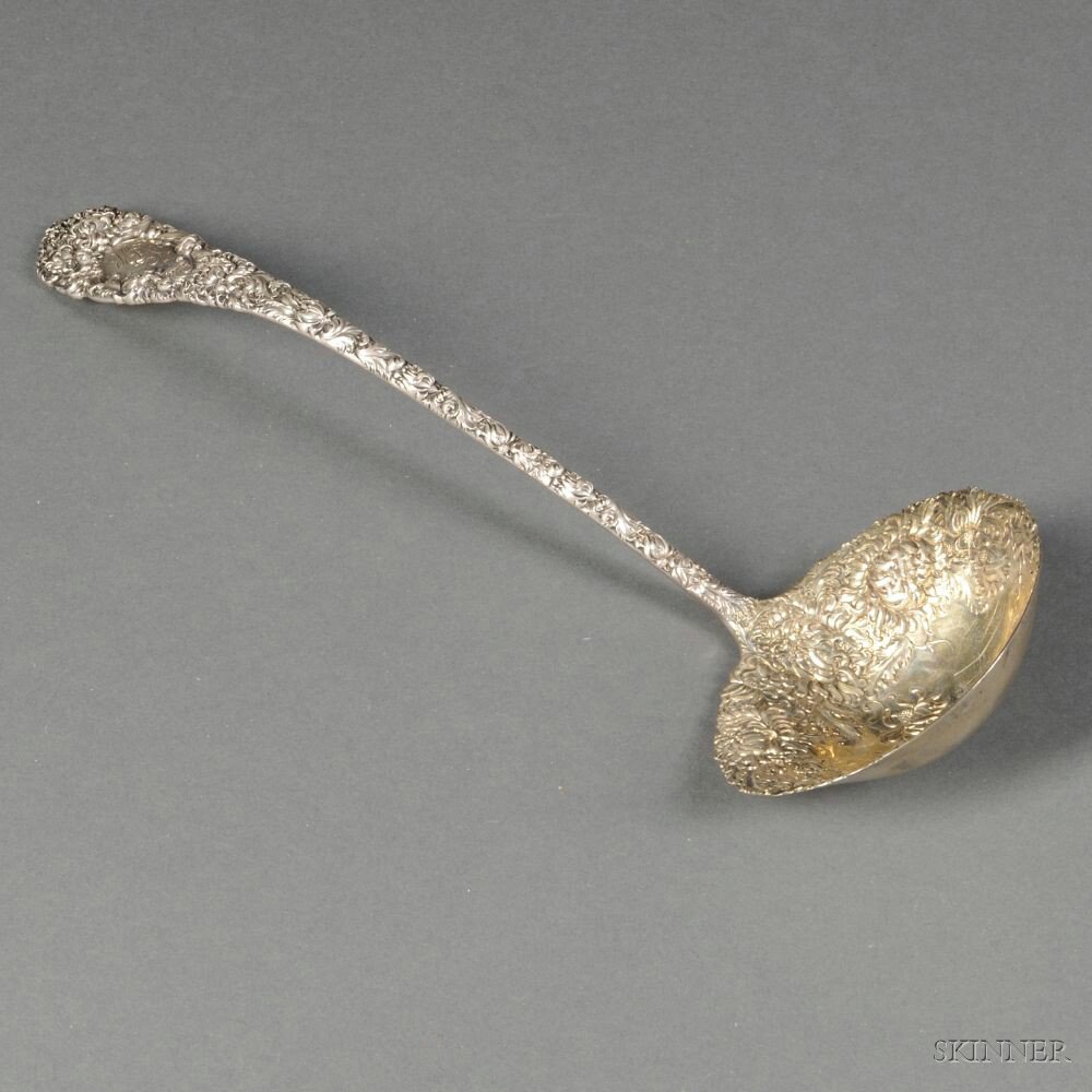 Appraisal: Durgin Chrysanthemum Pattern Sterling Silver Punch Ladle Concord New Hampshire