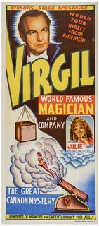 Appraisal: VIRGIL VIRGIL HARRIS MULKEY Virgil World Famous Magician Madras Rangam