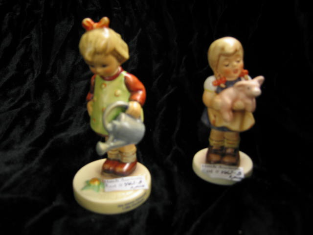 Appraisal: Hummel Figurines Pigtails club edition and Little Gardener Goebel mark