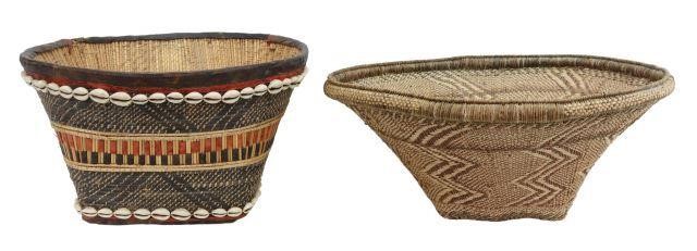 Appraisal: lot of Large African woven baskets second half of th