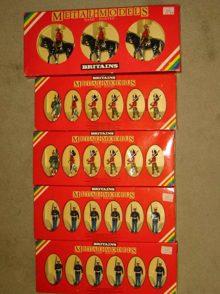 Appraisal: Five Britains Metal Models Sets x Gordon Highlanders six figures