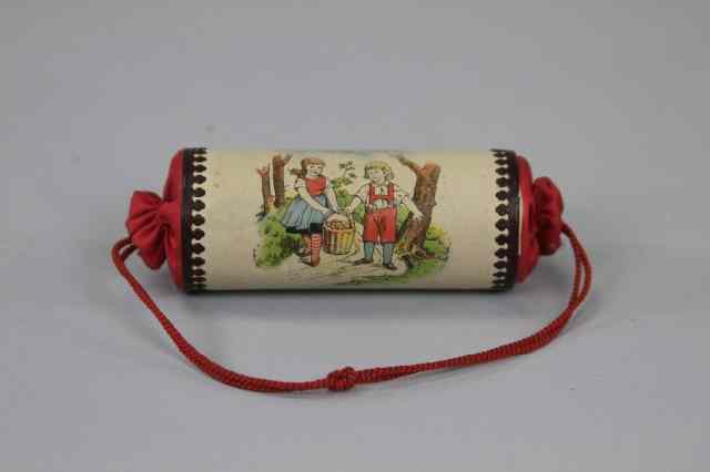 Appraisal: CHILD'S MUFF DRESDEN CANDY CONTAINER Germany child's muff Dresden candy