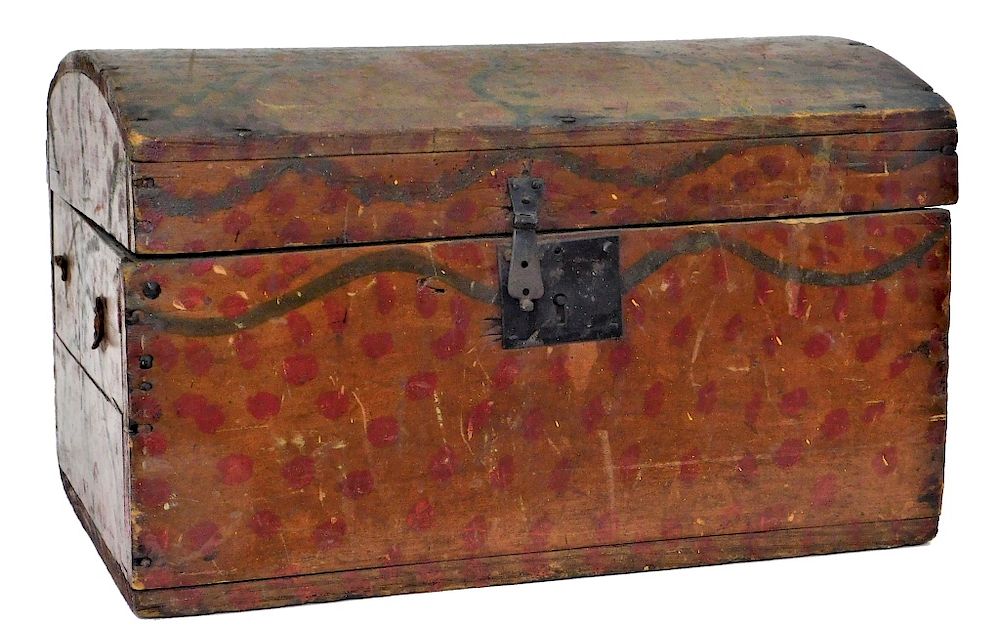 Appraisal: C American Primitive Folk Art Dowry Marriage Box United States