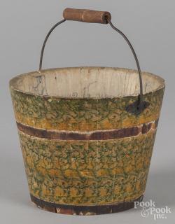 Appraisal: Sponge decorated childs bucket th c '' h