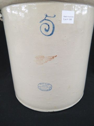 Appraisal: Redwing Union Stoneware Crock gallon tall excellent