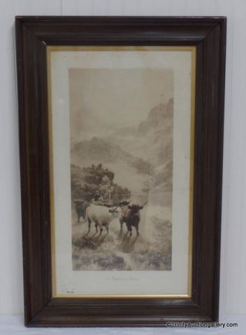 Appraisal: Antique H W Stuart Print A Highland Drove This is