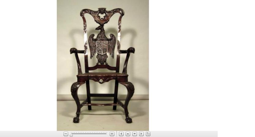 Appraisal: Continental carved walnut library armchairpossibly portuguese late th century