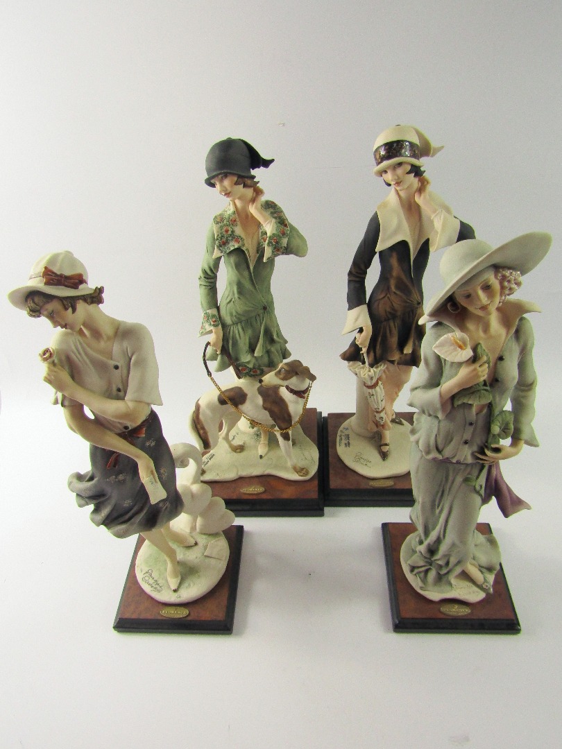 Appraisal: Four Capodimonte Florence figures by Giuseppe Armani comprising In Love