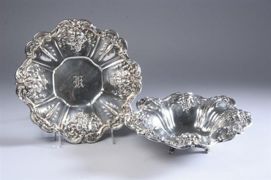 Appraisal: REED BARTON STERLING SILVER SANDWICH PLATE AND FOOTED VEGETABLE BOWL