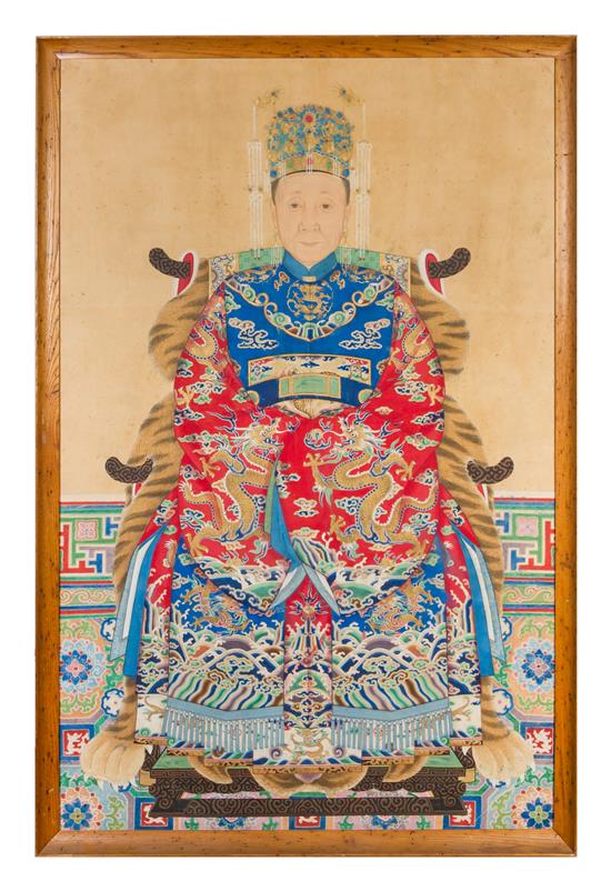 Appraisal: Sale Lot A Chinese Ancestral Portrait th th century the