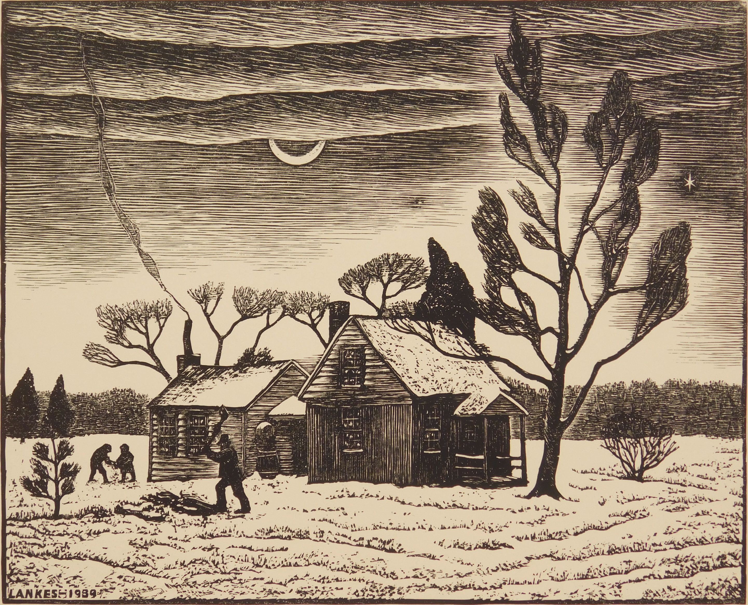 Appraisal: Julius J Lankes - Winter Twilight''- woodcut signed in pencil