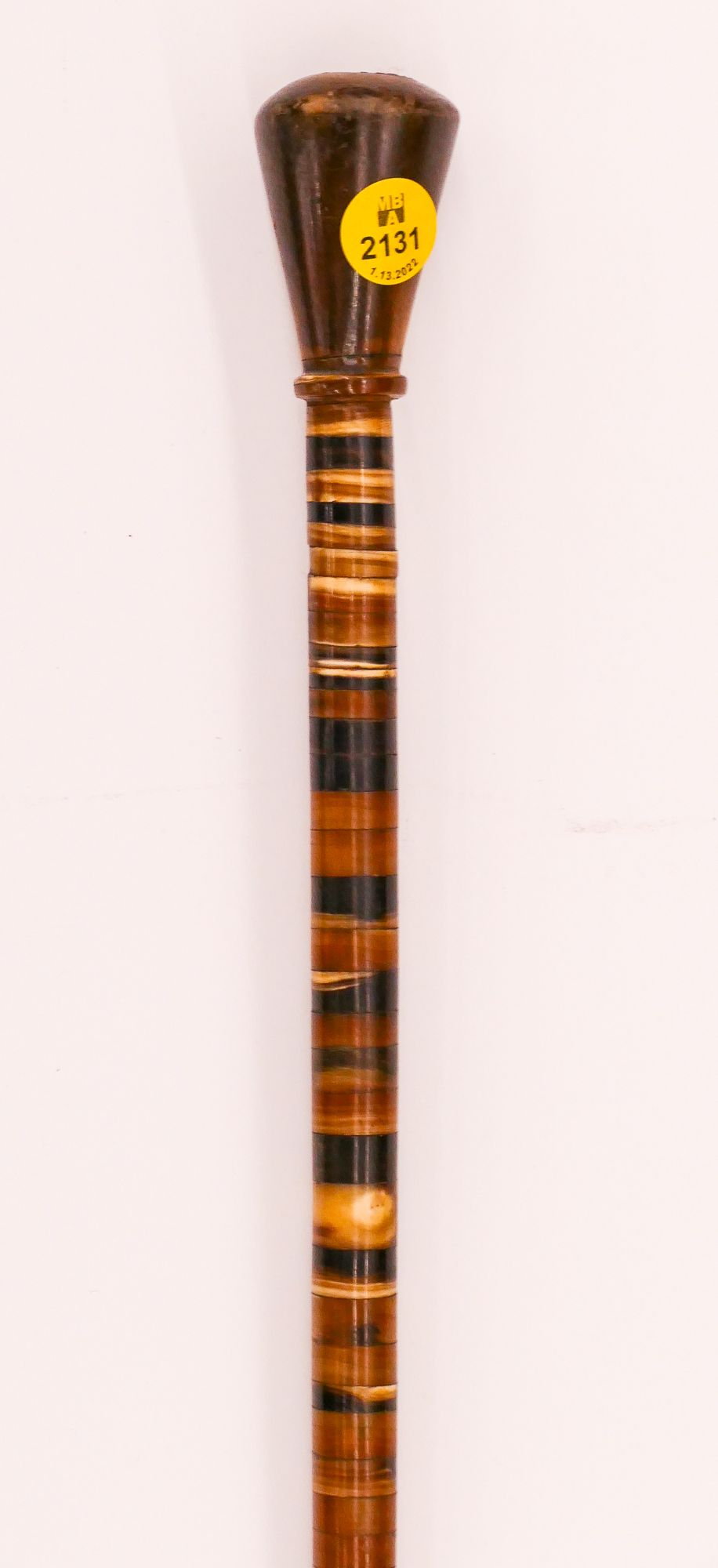 Appraisal: Antique Banded Horn Walking Stick- ''