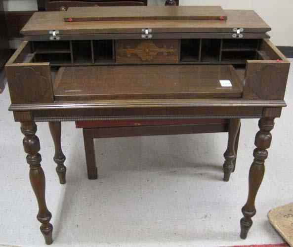 Appraisal: WALNUT SPINET DESK Hekman Furniture Co Grand Rapids Michigan c