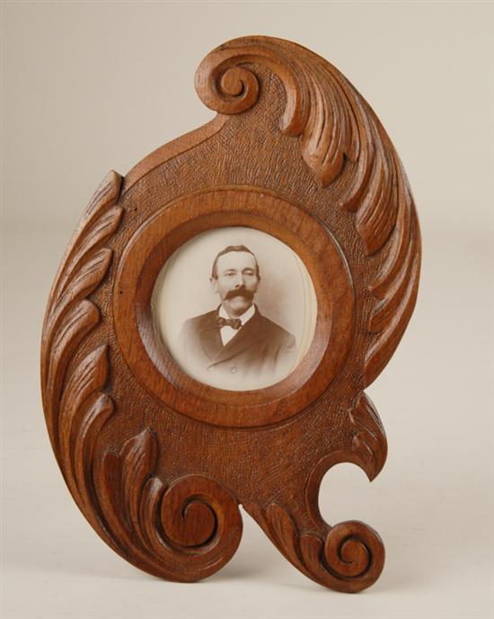 Appraisal: A th C Walnut Art Nouveau Carved Picture Frame with