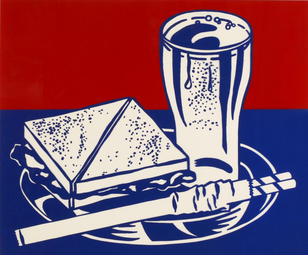 Appraisal: ROY LICHTENSTEIN - Sandwich and Soda from the Ten Works