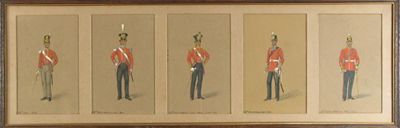 Appraisal: Follower of Richard Simkin Uniforms of the th West Norfolk