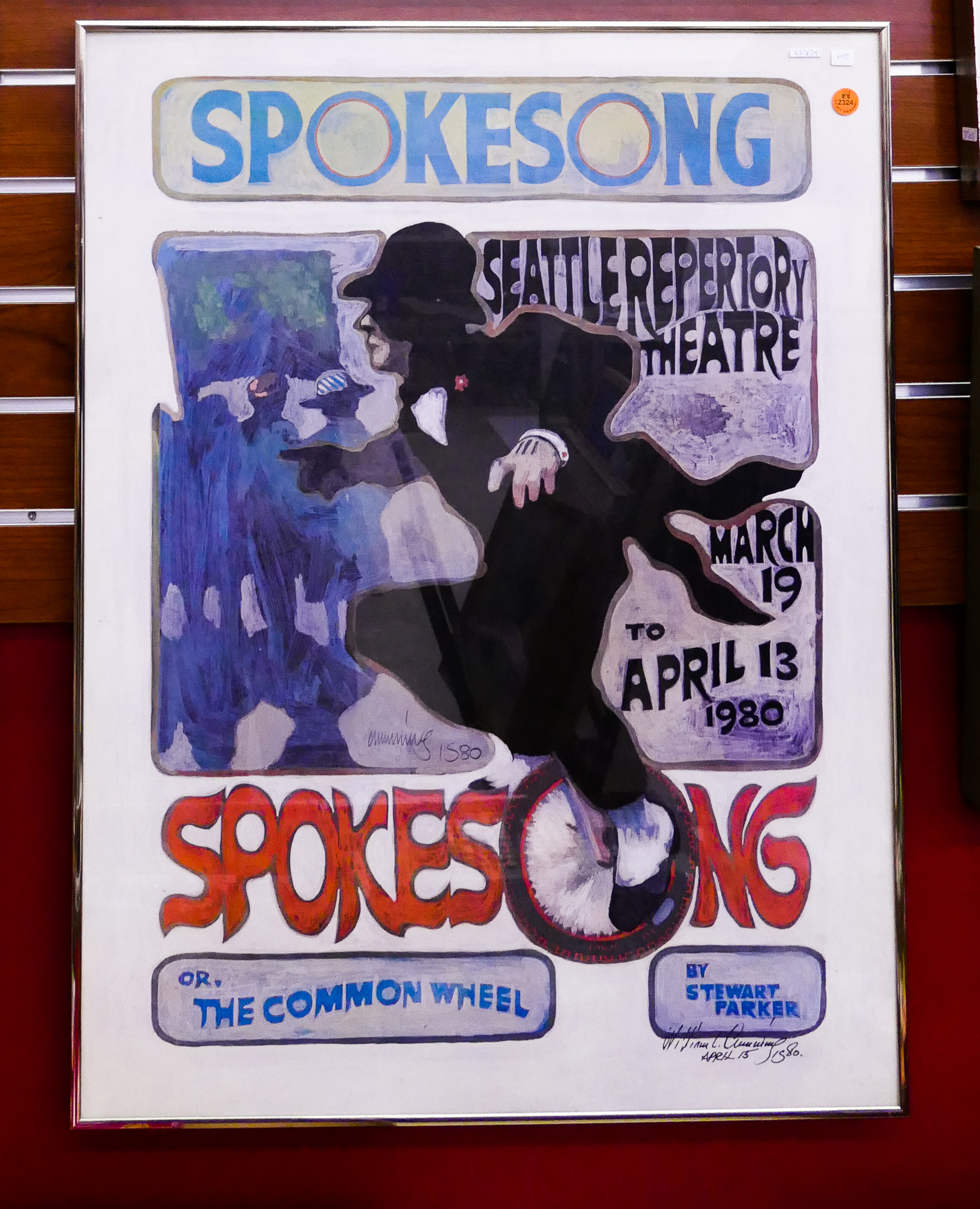 Appraisal: William Cumming 'Spoke Song' Signed Poster Framed- x ''