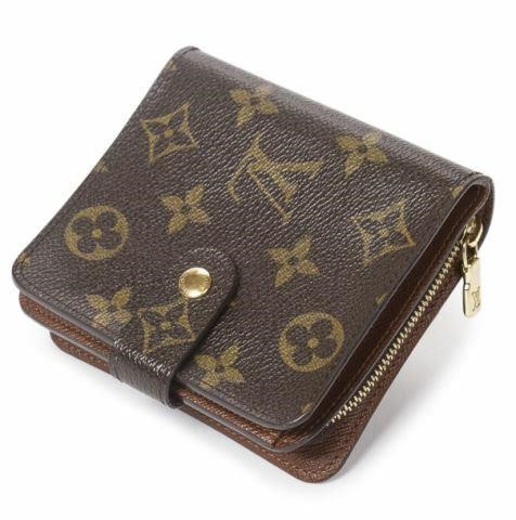 Appraisal: Louis Vuitton Compact Zippe wallet in monogram coated canvas with