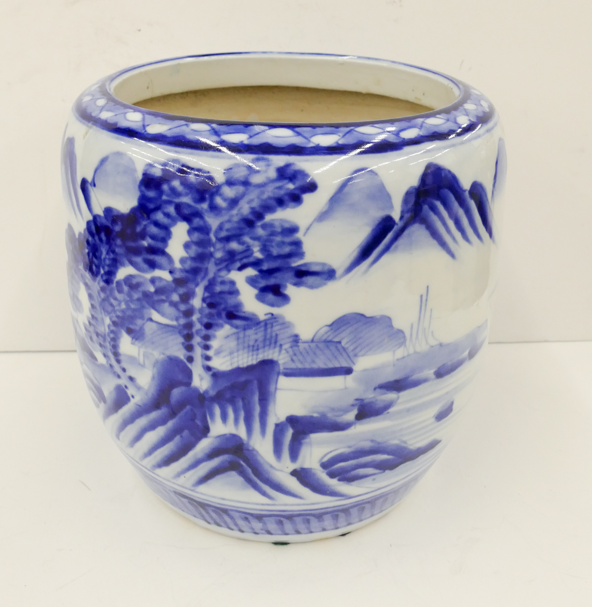 Appraisal: Japanese B W Porcelain Planter- ''