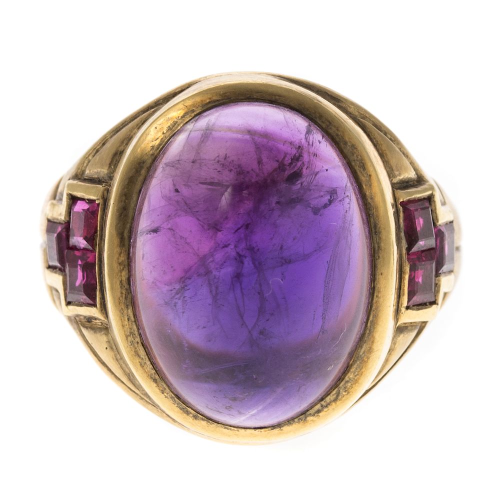 Appraisal: A Ladies Amethyst Ruby Ring in K Gold K yellow