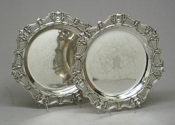 Appraisal: A sterling pair of salad dishesShreve amp Co San Francisco