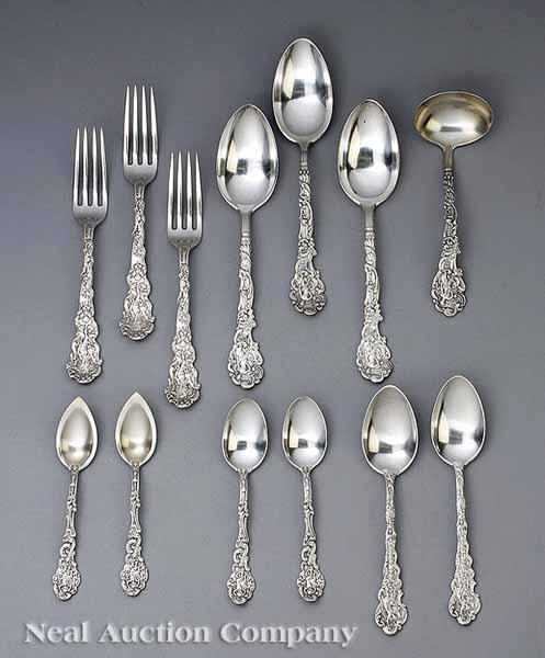 Appraisal: A Thirty-Seven Piece Gorham Versailles Sterling Flatware Set pattern introduced