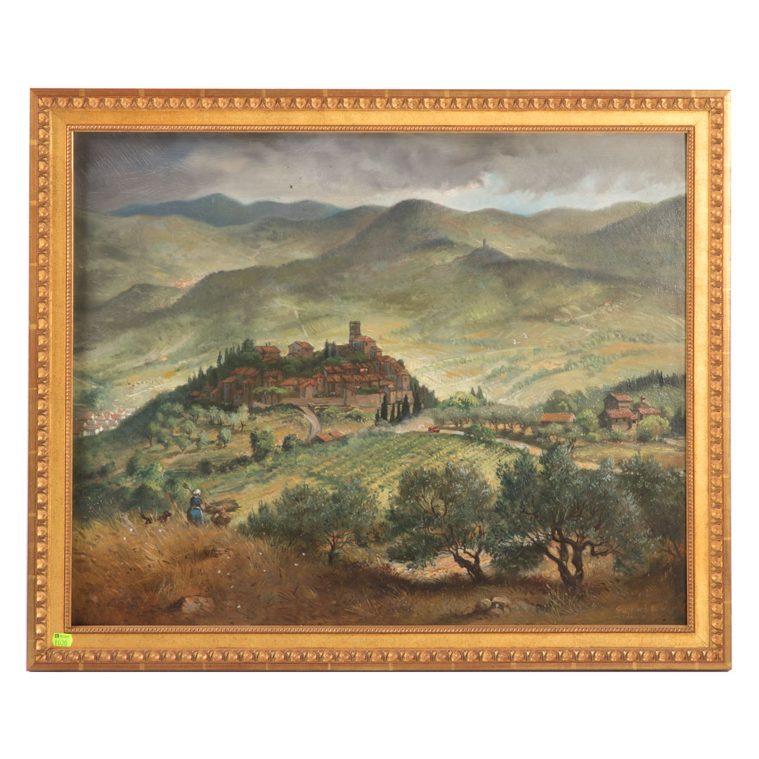 Appraisal: Joseph Sheppard View of Montefioralle oil Joseph Sherly Sheppard American