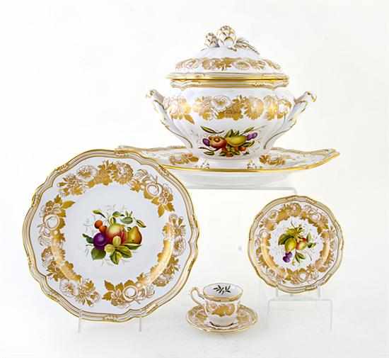 Appraisal: Spode porcelain partial dinner service Golden Valley pattern comprising covered