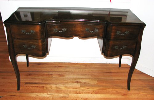 Appraisal: Artist Title French Style Desk with Drawers and cabriole legs