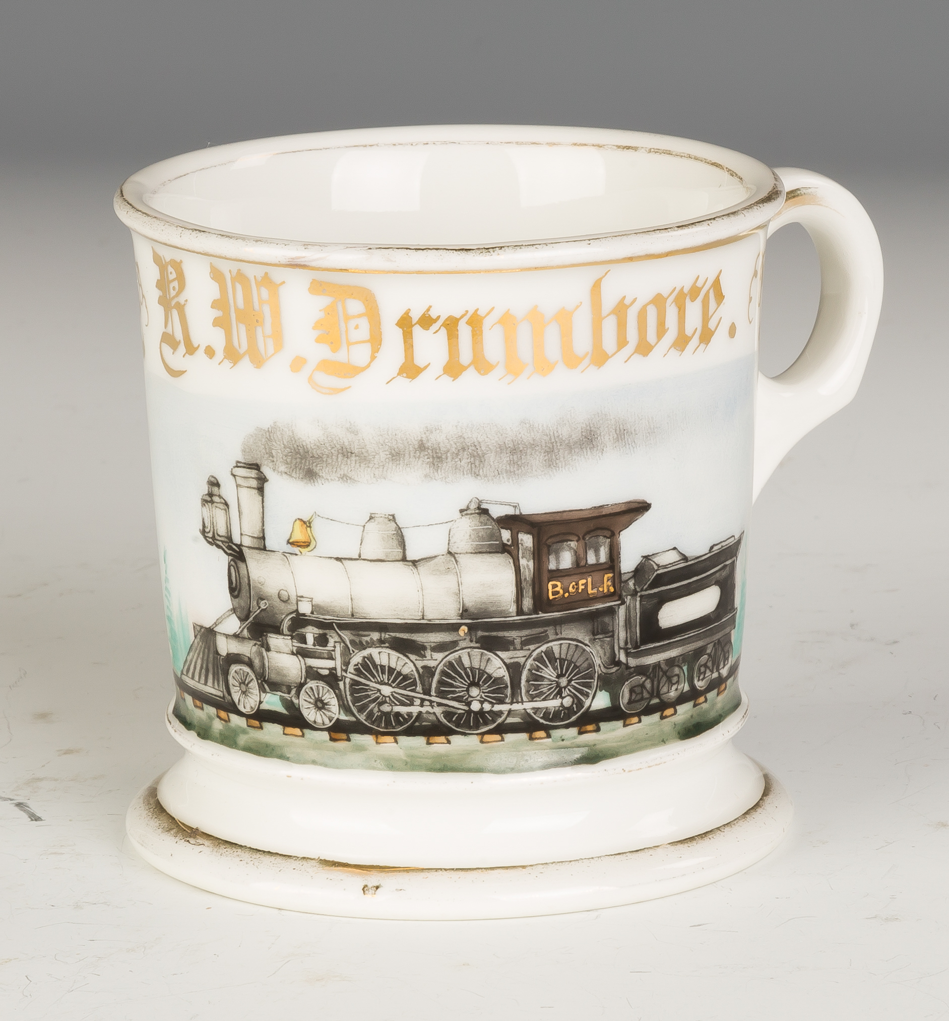 Appraisal: Vintage Occupational Shaving Mug B L Engine Tender