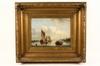 Appraisal: OOP - European oil on chamfered oak panel ca depicting