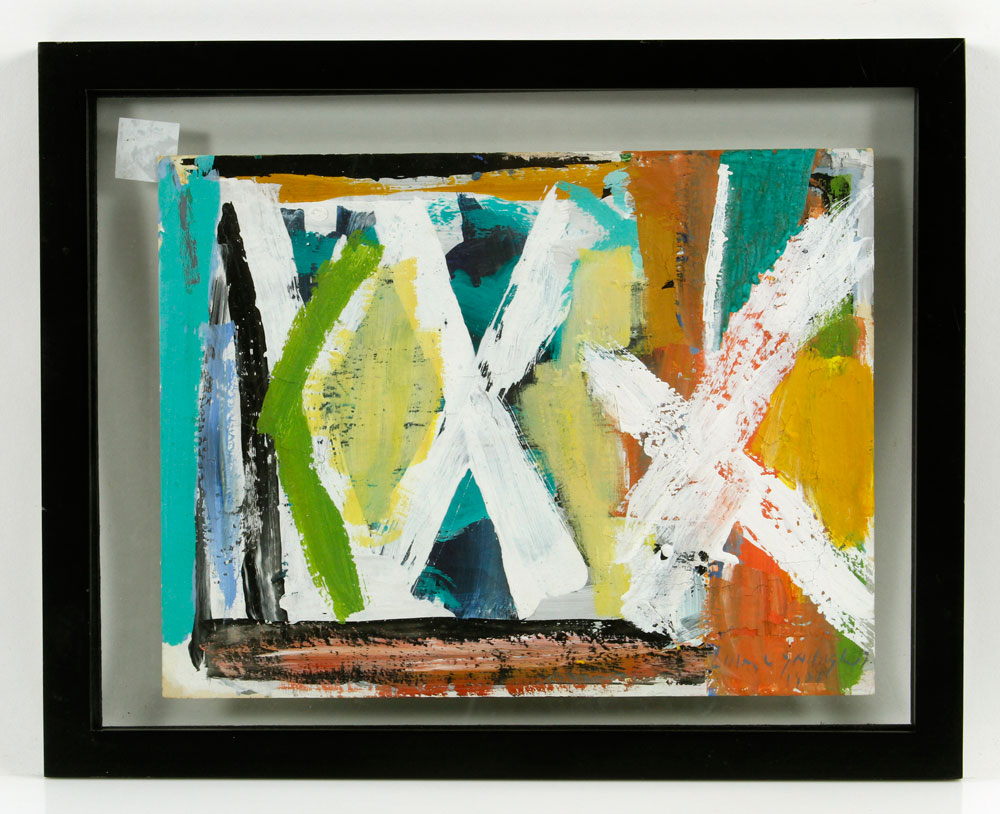 Appraisal: - O'Gallagher Abstract Gouache on Paper Liam O'Gallagher American -