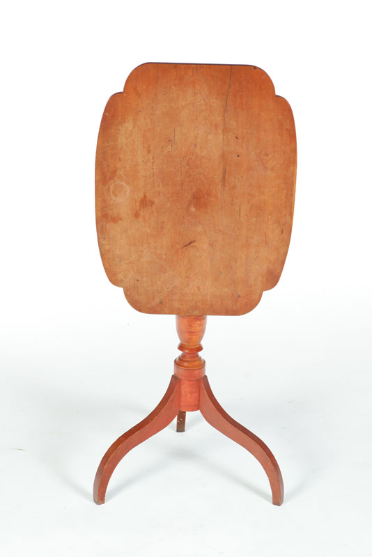 Appraisal: FEDERAL TILT-TOP CANDLESTAND New England early th century birch Shaped