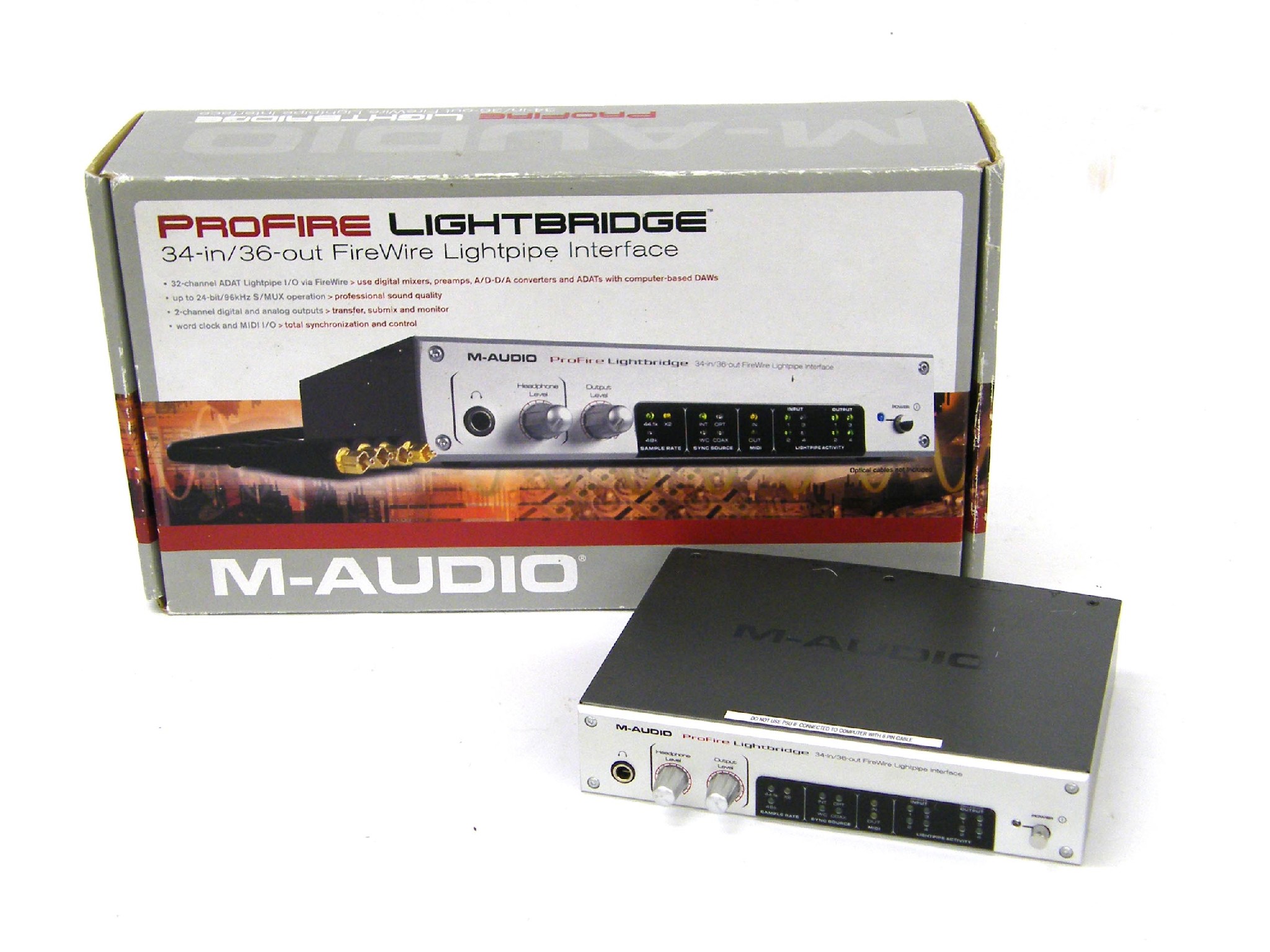 Appraisal: M-Audio Profire Lightbridge -in -out Firewire Lightpipe interface unit boxed