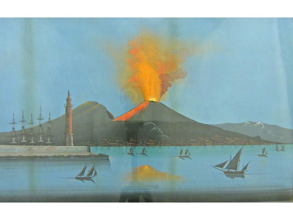 Appraisal: th century Neapolitan school - 'Eruzione del Vesuvio del '