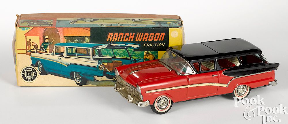 Appraisal: Bandai Japanese Ford Custom Ranch Wagon Bandai Japanese tin friction