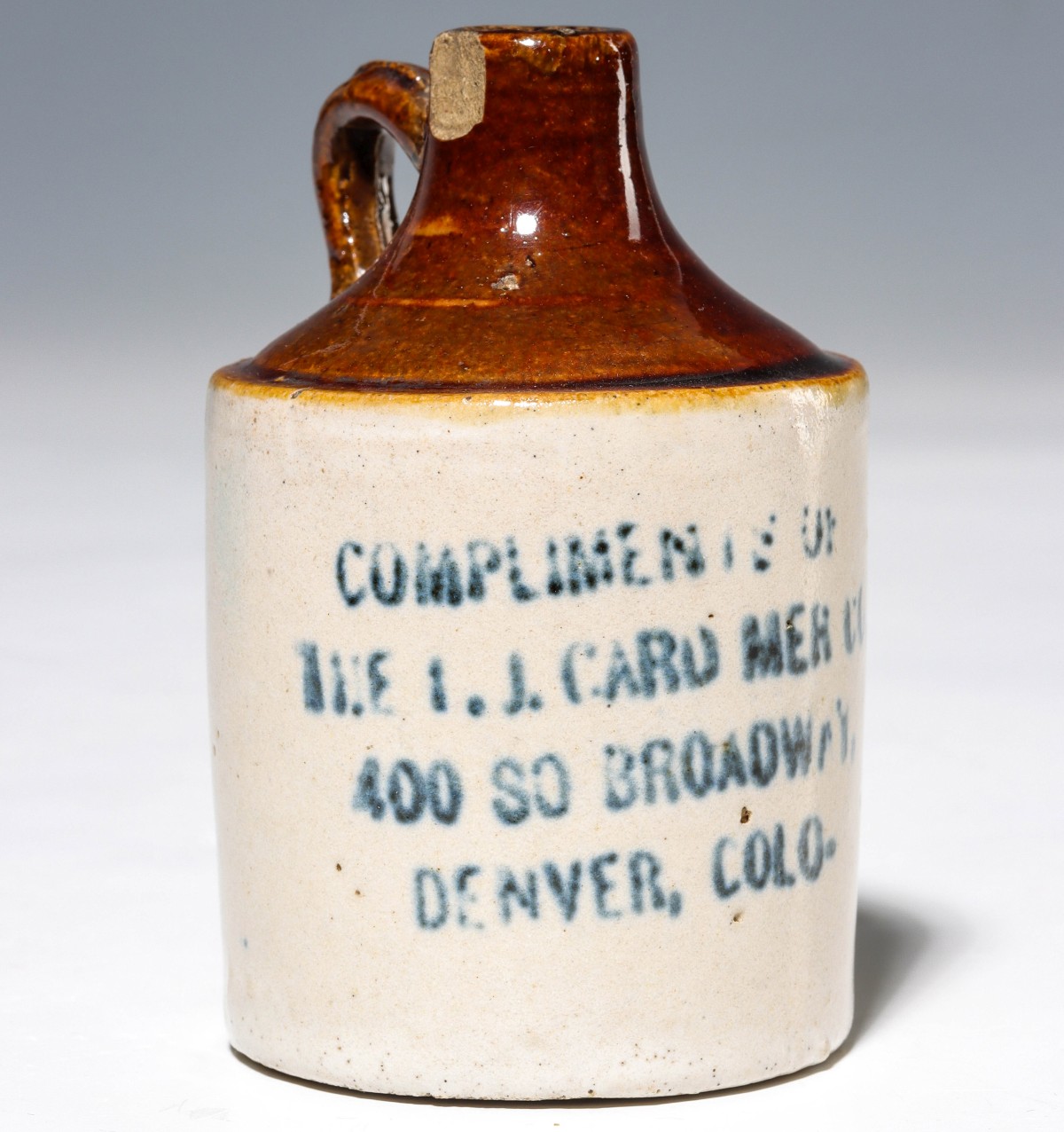 Appraisal: DENVER COLORADO STONEWARE MINI JUG