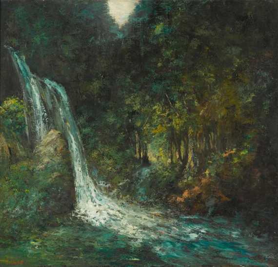 Appraisal: COURBET GUSTAVE Ornans - La Tour-de-Peilz und Atelier Le saut-du-doubs