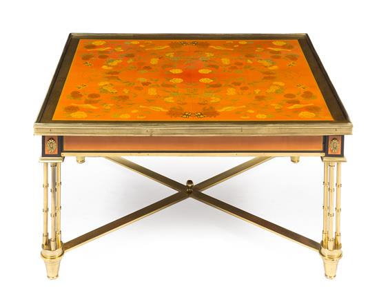 Appraisal: Sale Lot A Neoclassical Style Marquetry Low Table th century