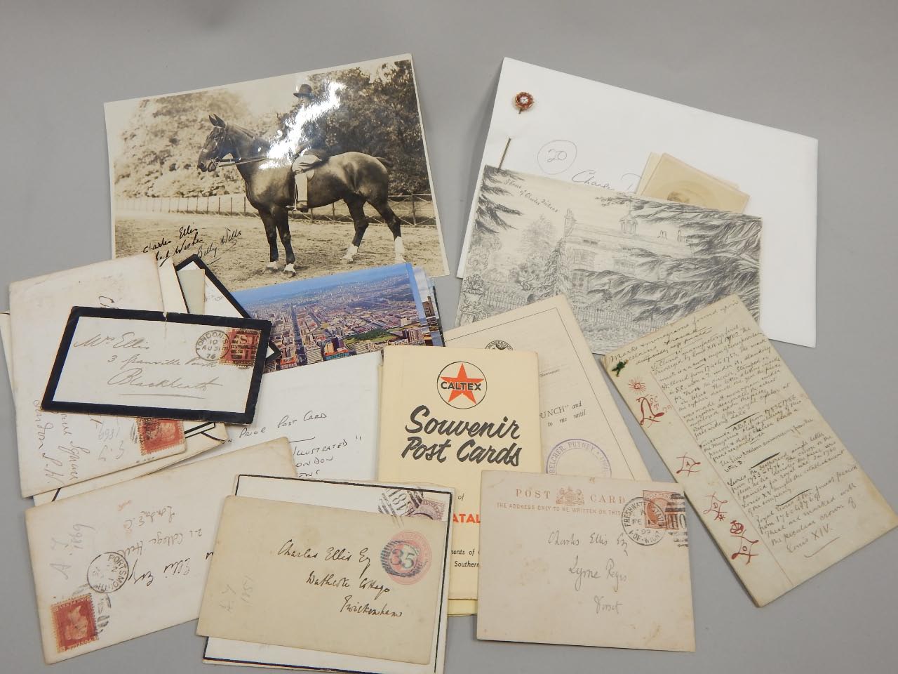 Appraisal: A quantity of ephemera to include Alfred Lord Tennyson envelopes