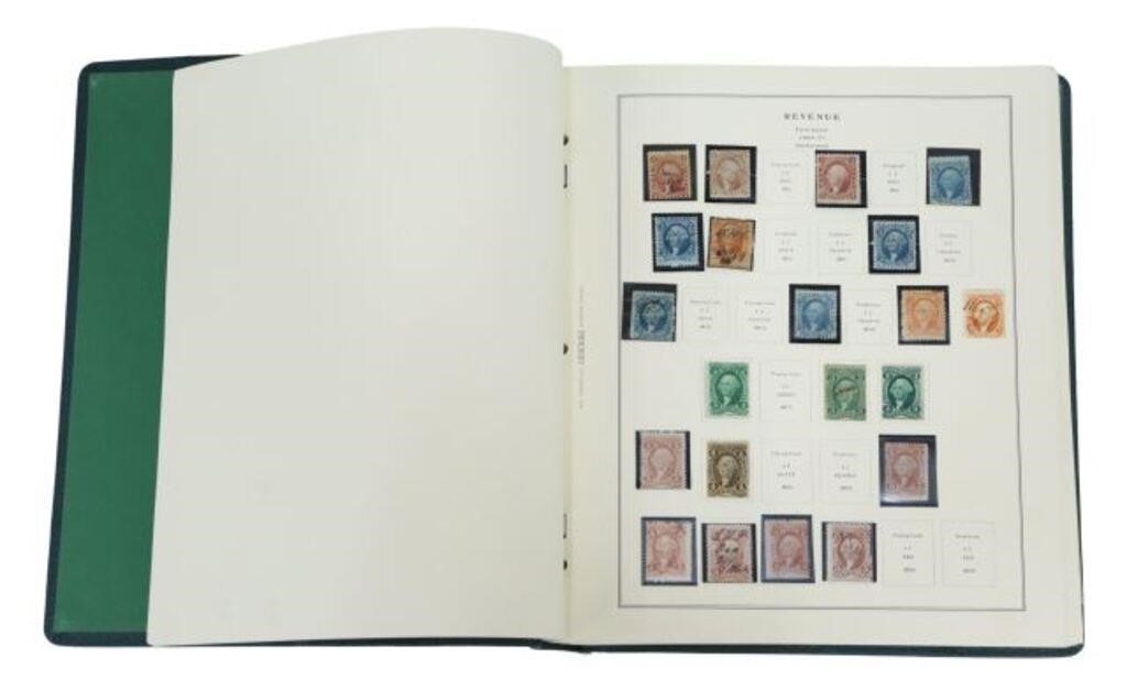 Appraisal: U S Revenue stamp album partially filled includes some stamps